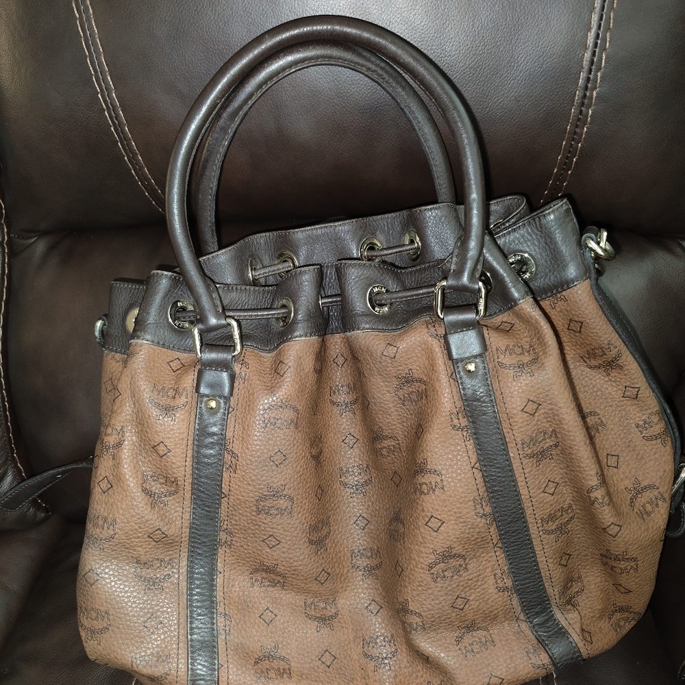 Authentic MCM  Drawstrings Two Way Bag - Picture 7 of 16